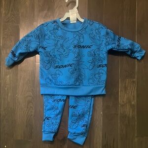 Blue Sonic the Hedgehog Sweatshirt and Sweatpants Outfit - Never Worn NWOT